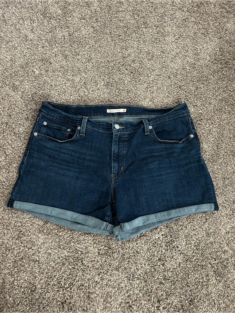 Levi's Dark Blue Denim Jean Shorts
